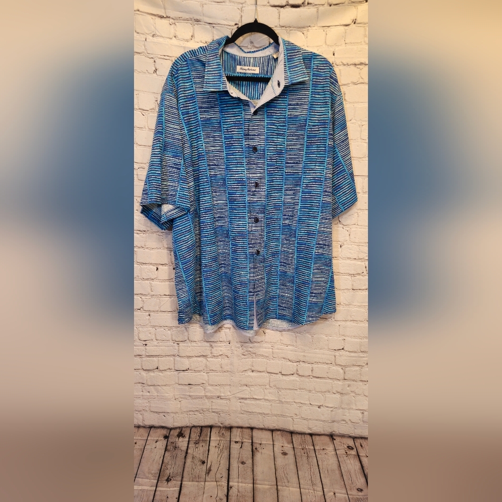 Tommy Bahama Blue Striped Men's Shirt